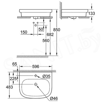 Умывальник Grohe Euro Ceramic 39337000