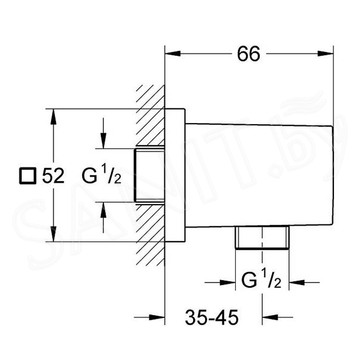 Шланговое подключение Grohe Euphoria Cube 27704000