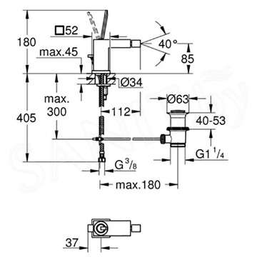 Смеситель для биде Grohe Eurocube Joy 23664000