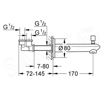 Излив для ванны Grohe Eurodisc Cosmopolitan 13279002