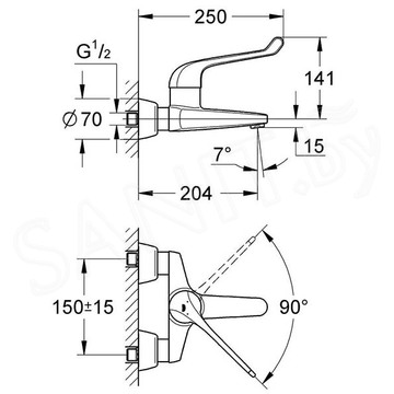 Смеситель для умывальника Grohe Euroeco Special 32795000