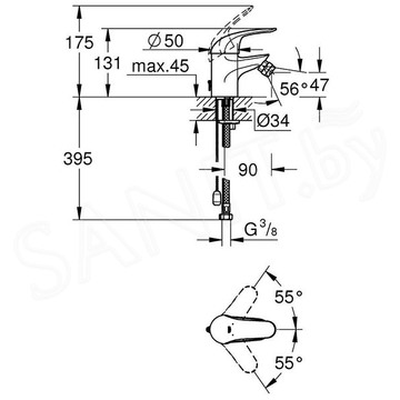 Смеситель для биде Grohe Euroeco 32882000