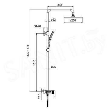 Душевая стойка Gappo G2495-96