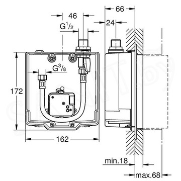 Смеситель встраиваемый Grohe Euroeco Cosmopolitan E 36337001 (внутренняя часть)