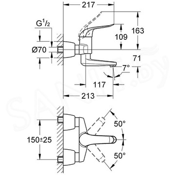 Смеситель для умывальника Grohe Euroeco Special 32771000