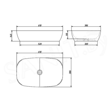 Умывальник Caprigo W8393-60