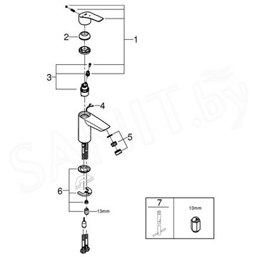 Смеситель для умывальника Grohe Eurosmart 23372003