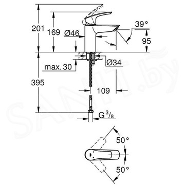 Смеситель для умывальника Grohe Eurosmart 32467003