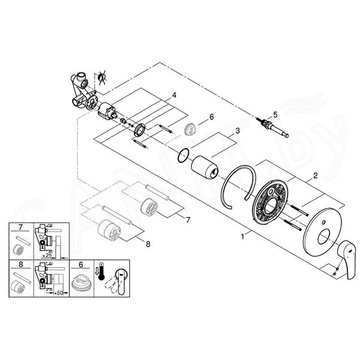 Смеситель встраиваемый Grohe Eurosmart 33305003 (2 функции)