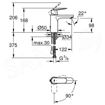 Смеситель для умывальника Grohe Eurosmart Cosmopolitan 2339700E