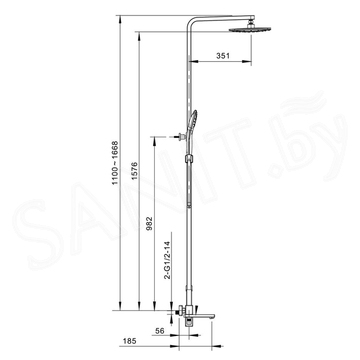 Душевая стойка Gappo G2417-3