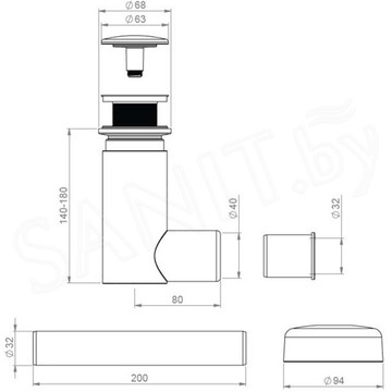 Сифон для умывальника Prevex Easy Clean 1512404 быстросъемный