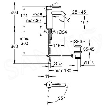 Смеситель для умывальника Grohe Essence New 23591001