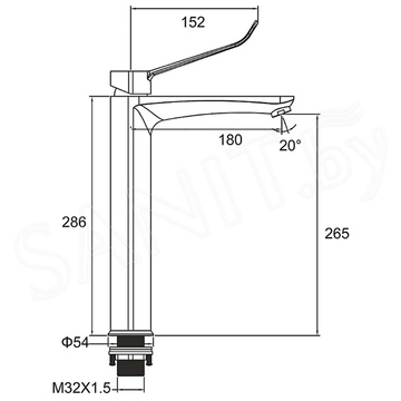 Смеситель для умывальника Gappo G1021-26