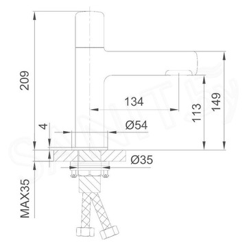Смеситель для умывальника Gappo G1052-85