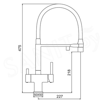 Cмеситель для кухонной мойки Gappo G4395-50 / G4395-53 / G4395-56 под фильтр