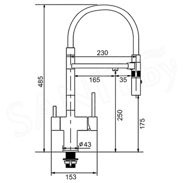 Cмеситель для кухонной мойки Gappo G4397-80 / G4397-83 / G4397-86 / G4397-89 под фильтр