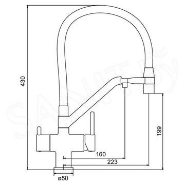 Смеситель для кухонной мойки Gappo G4398-80 / G4398-81 / G4398-83 / G4398-85 / G4398-88 под фильтр