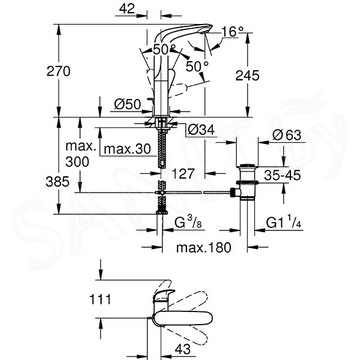 Смеситель для умывальника Grohe Eurostyle Solid 23718003