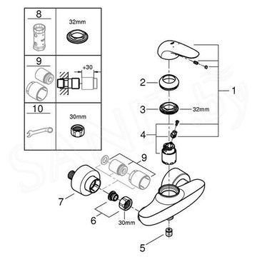 Смеситель для душа Grohe Eurostyle Solid 23722LS3