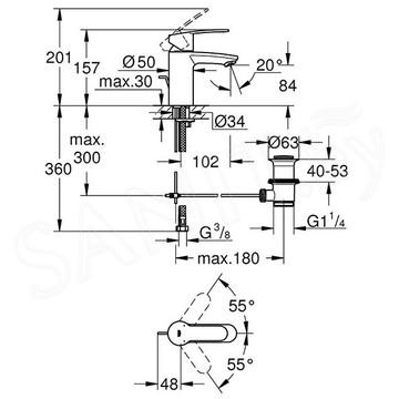 Смеситель для умывальника Grohe Eurostyle Cosmopolitan 3355220E