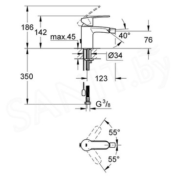 Смеситель для биде Grohe Eurostyle Cosmopolitan 33566002