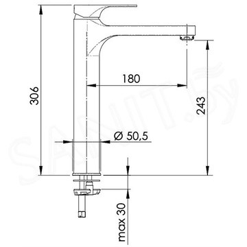 Смеситель для умывальника Remer Class Line L10LXL