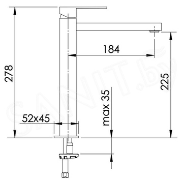 Смеситель для умывальника Remer Q-Design QD10LXL