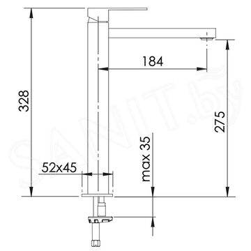 Смеситель для умывальника Remer Q-Design QD10LXXL