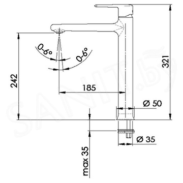 Смеситель для умывальника Remer Vanity V10L