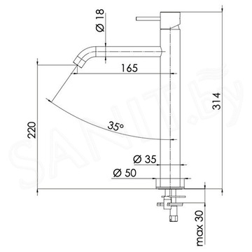 Смеситель для умывальника Remer X Style X10LXL