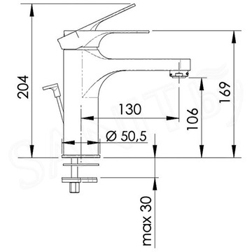 Смеситель для умывальника Remer Class Line L10L