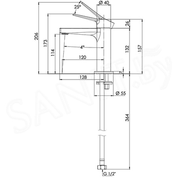 Смеситель для умывальника Remer Slash SL12