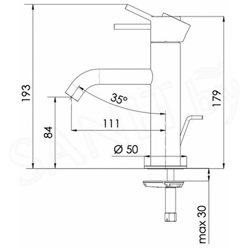 Смеситель для умывальника Remer X Style INOX SSX10B