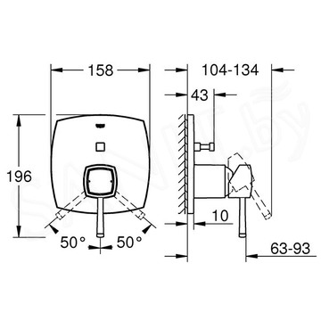 Смеситель встраиваемый Grohe Grandera 24068IG0 (2 функции)