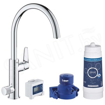 Смеситель для кухонной мойки Grohe Blue Pure BauCurve 30385000 в комплекте с фильтром