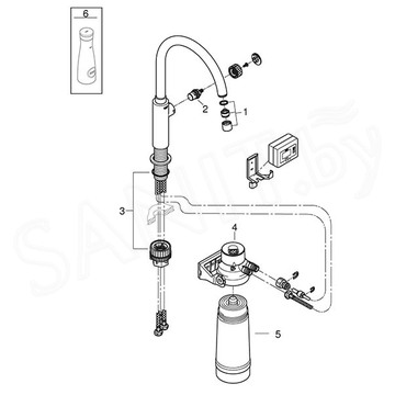 Смеситель для кухонной мойки Grohe Blue Pure Mono 30387000 под фильтр на одну воду