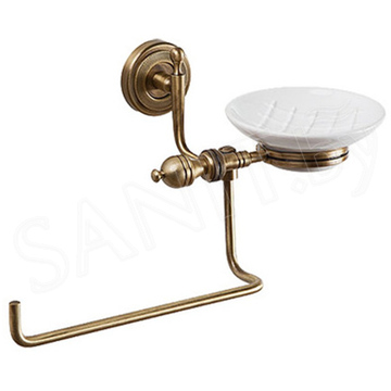 Держатель для полотенец Caprigo Royal 6718 c/br с мыльницей