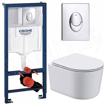 Комплект инсталляции Grohe Rapid SL 38721001 с унитазом Roxen Simple Compact 530120-01 Rimless Soft Close