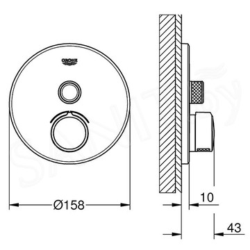 Смеситель встраиваемый Grohe SmartControl 29144000 (1 функция)