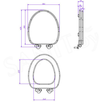 Крышка-сиденье Caprigo Armonia KFe-AB-B231