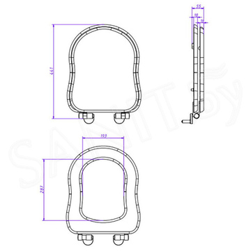 Крышка-сиденье Caprigo Borgo KFe-BB-B136