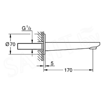 Излив для ванны Grohe Lineare 13383AL1