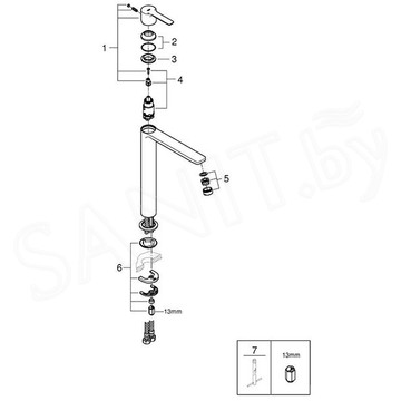 Смеситель для умывальника Grohe Lineare 23405001 / 23405DC1