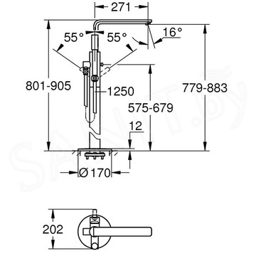 Смеситель для ванны Grohe Lineare 23792AL1