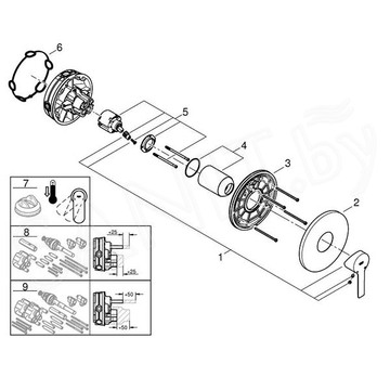 Смеситель встраиваемый Grohe Lineare 24063001 / 24063DC1 (1 функция)