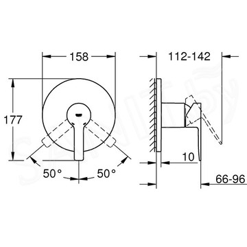 Смеситель встраиваемый Grohe Lineare 24063001 / 24063DC1 (1 функция)