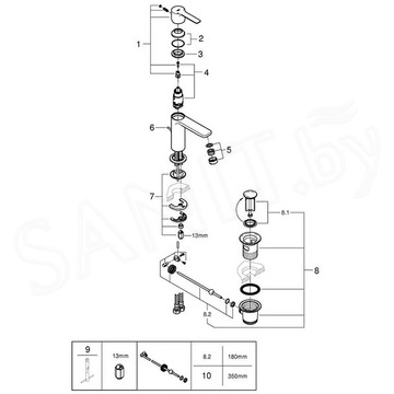 Смеситель для умывальника Grohe Lineare 32109001 / 32109DC1