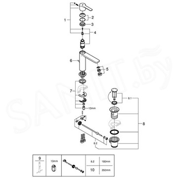 Смеситель для умывальника Grohe Lineare 32114001 / 32114DC1