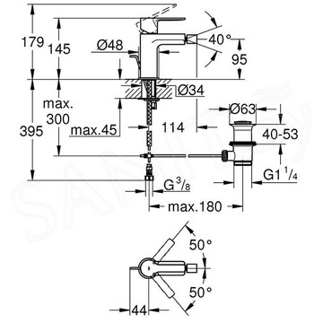 Смеситель для биде Grohe Lineare 33848001 / 33848DC1